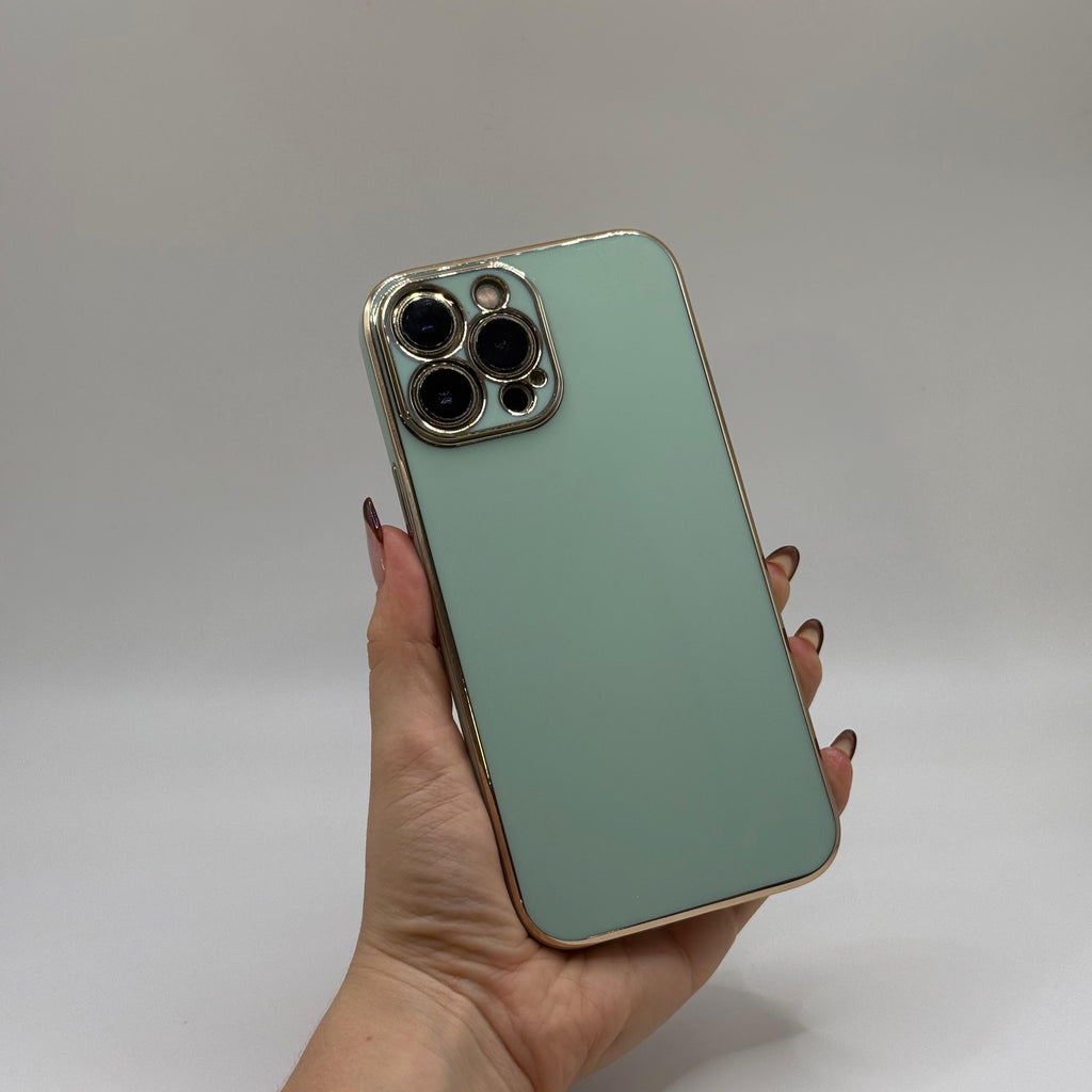 CASE IPHONE 13 PRO MAX LUJO VERDE MENTA