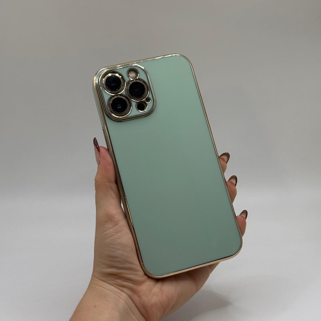CASE IPHONE 13 PRO LUJO VERDE MENTA