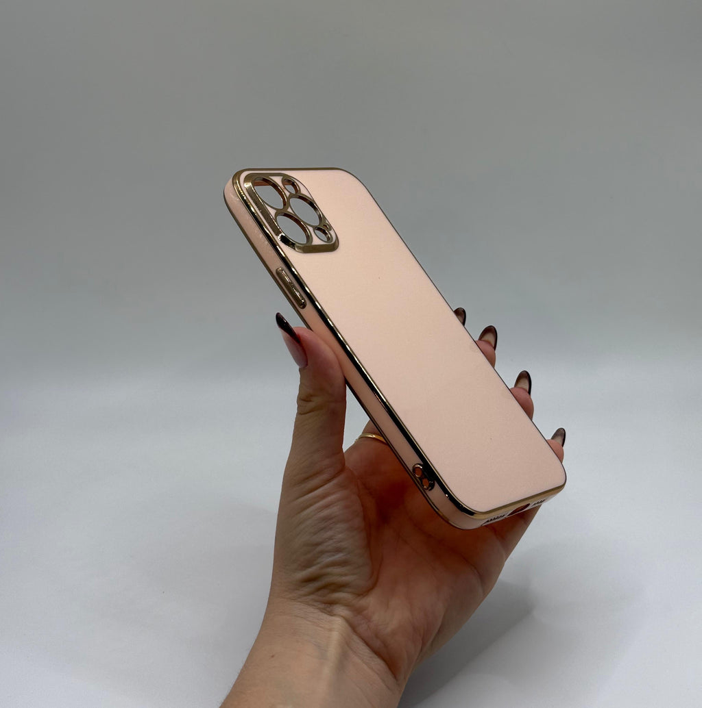 CASE IPHONE 12 PRO MAX LUJO ROSADO