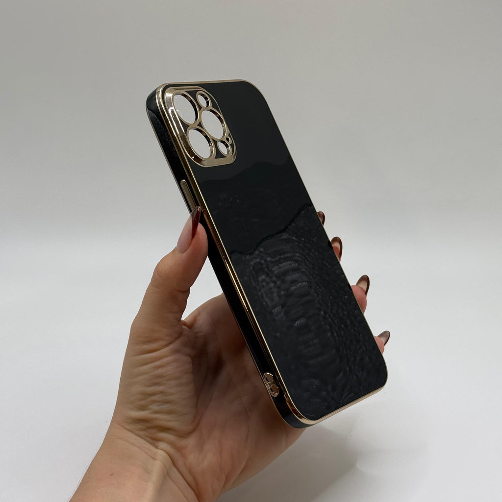CASE IPHONE 12 PRO MAX LUJO NEGRO