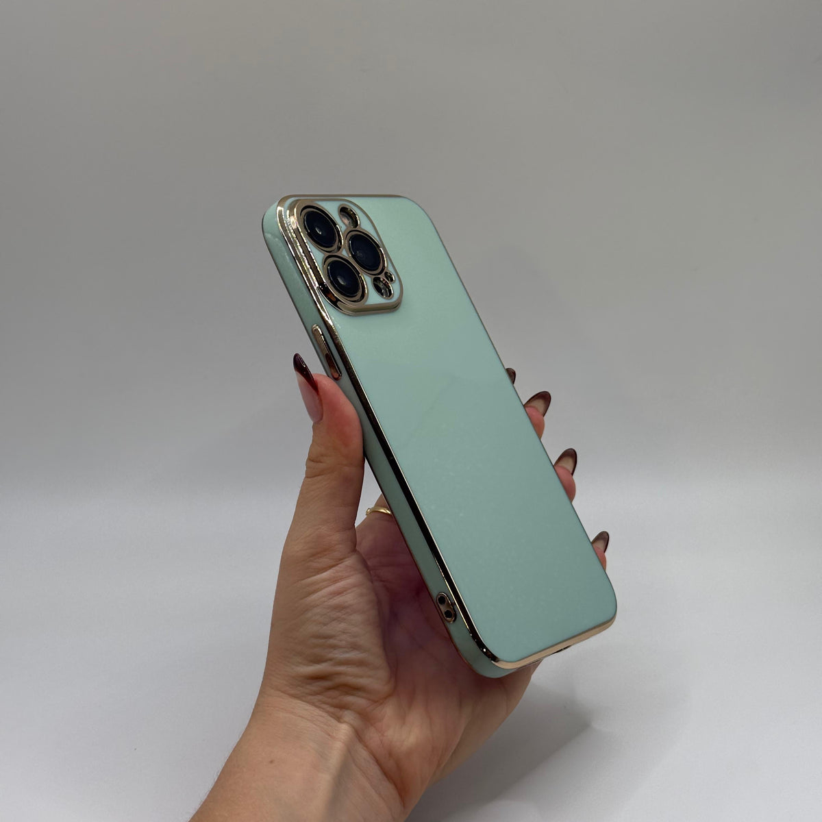 CASE IPHONE 12 PRO MAX LUJO VERDE MENTA