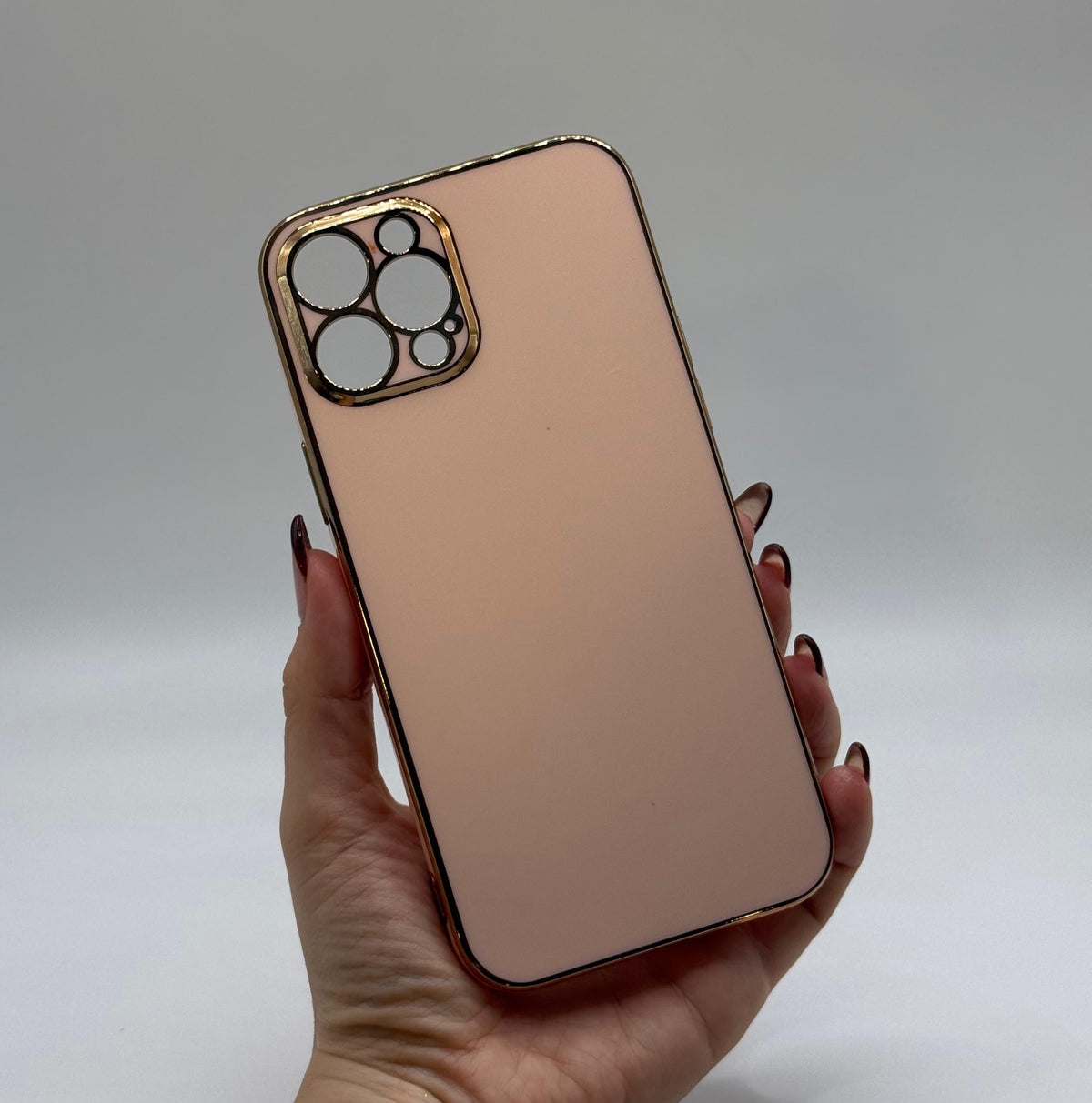 CASE IPHONE 12 PRO MAX LUJO ROSADO