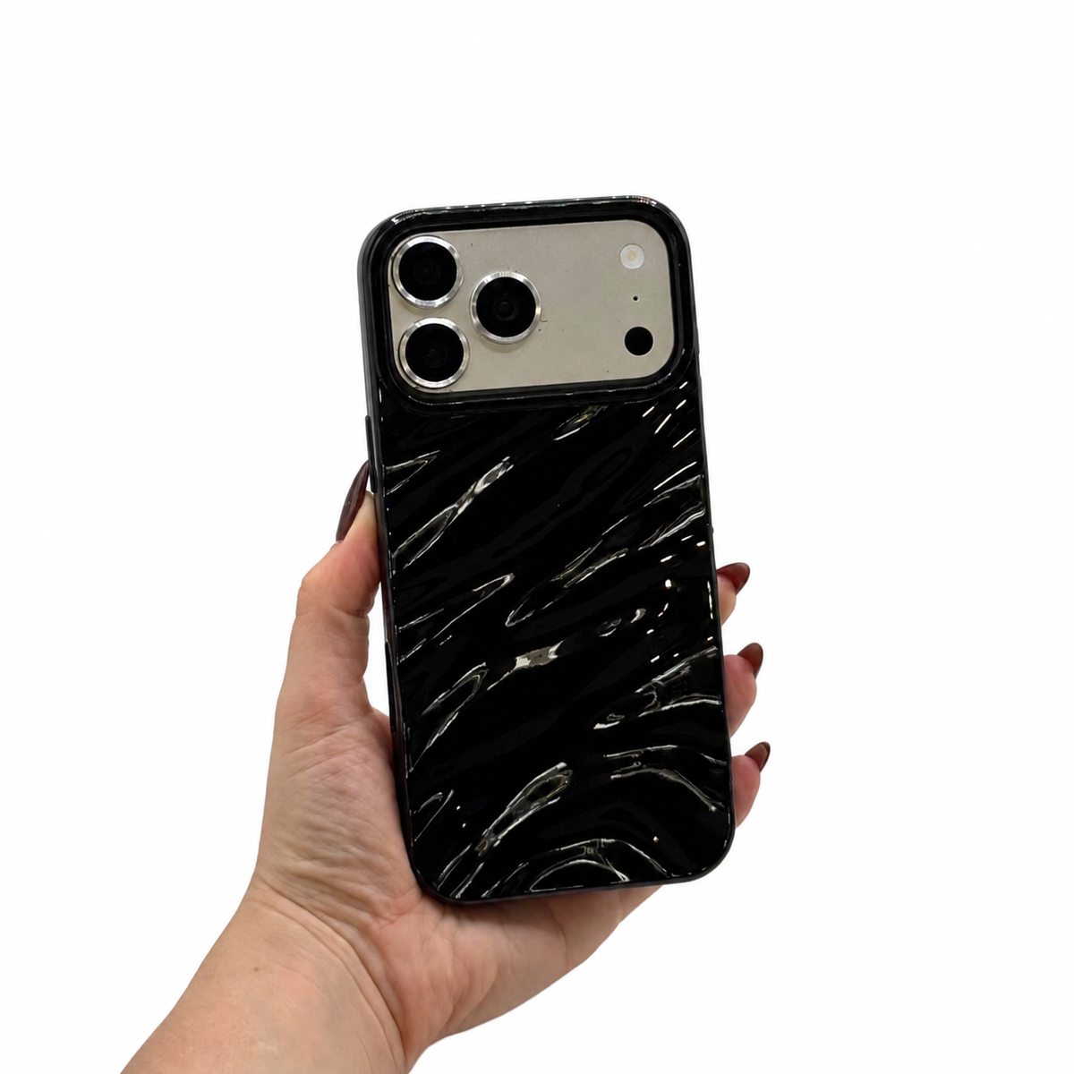 CASE IPHONE 17 PRO MAX WAVES NEGRO