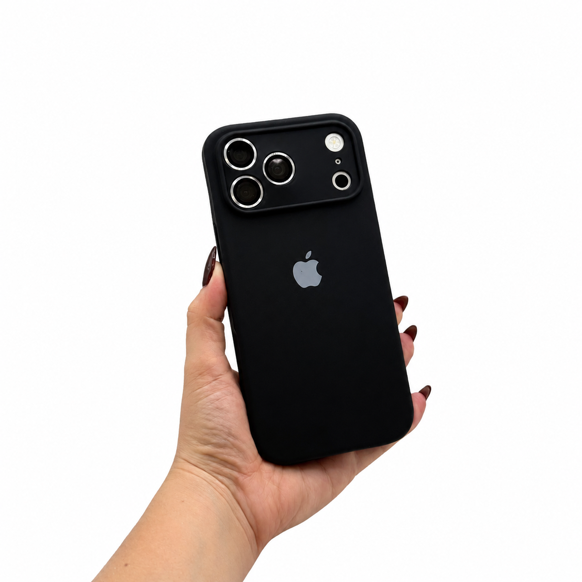 CASE IPHONE 17 PRO MAX SILICONA NEGRO