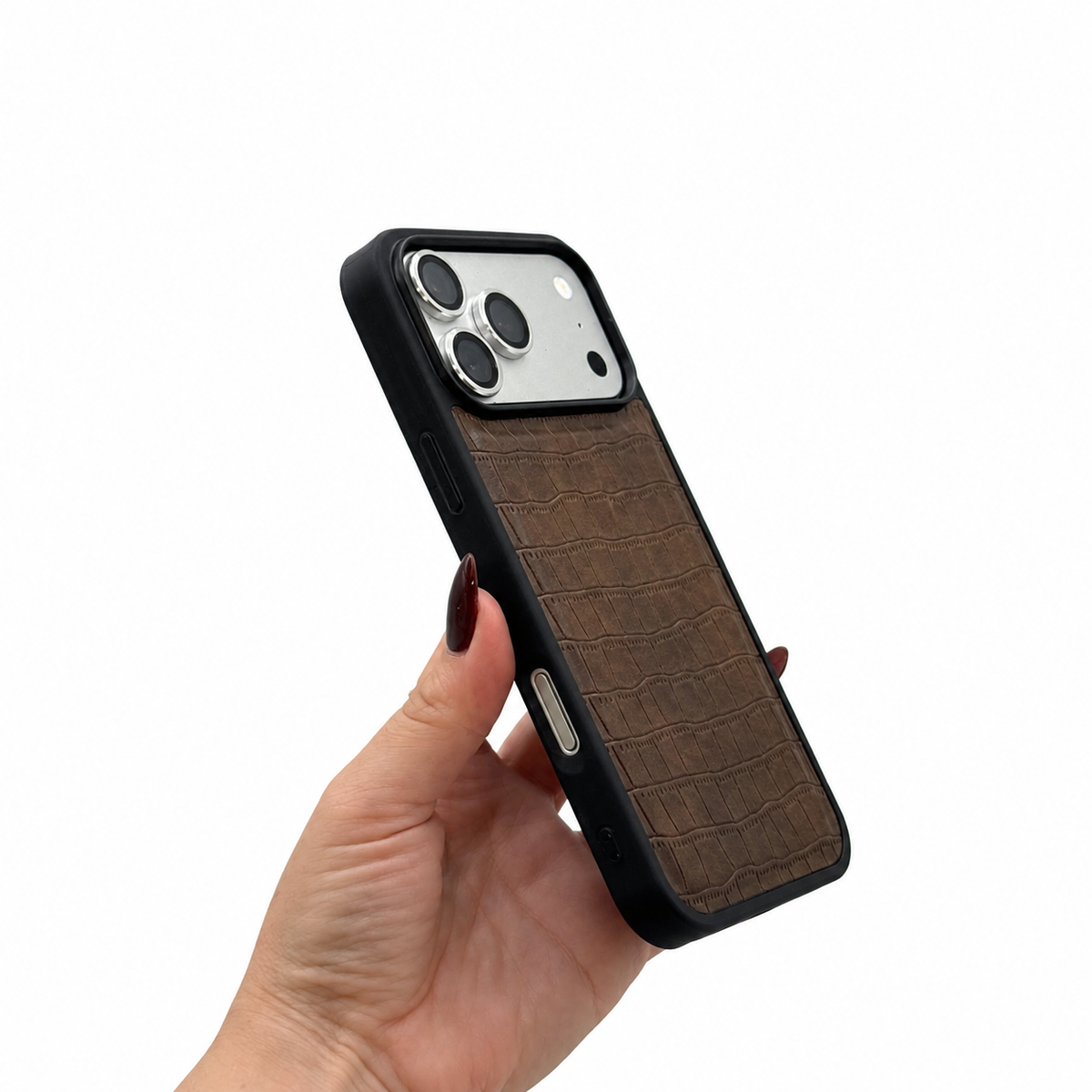 CASE IPHONE 17 PRO MAX COCODRILO CAFE
