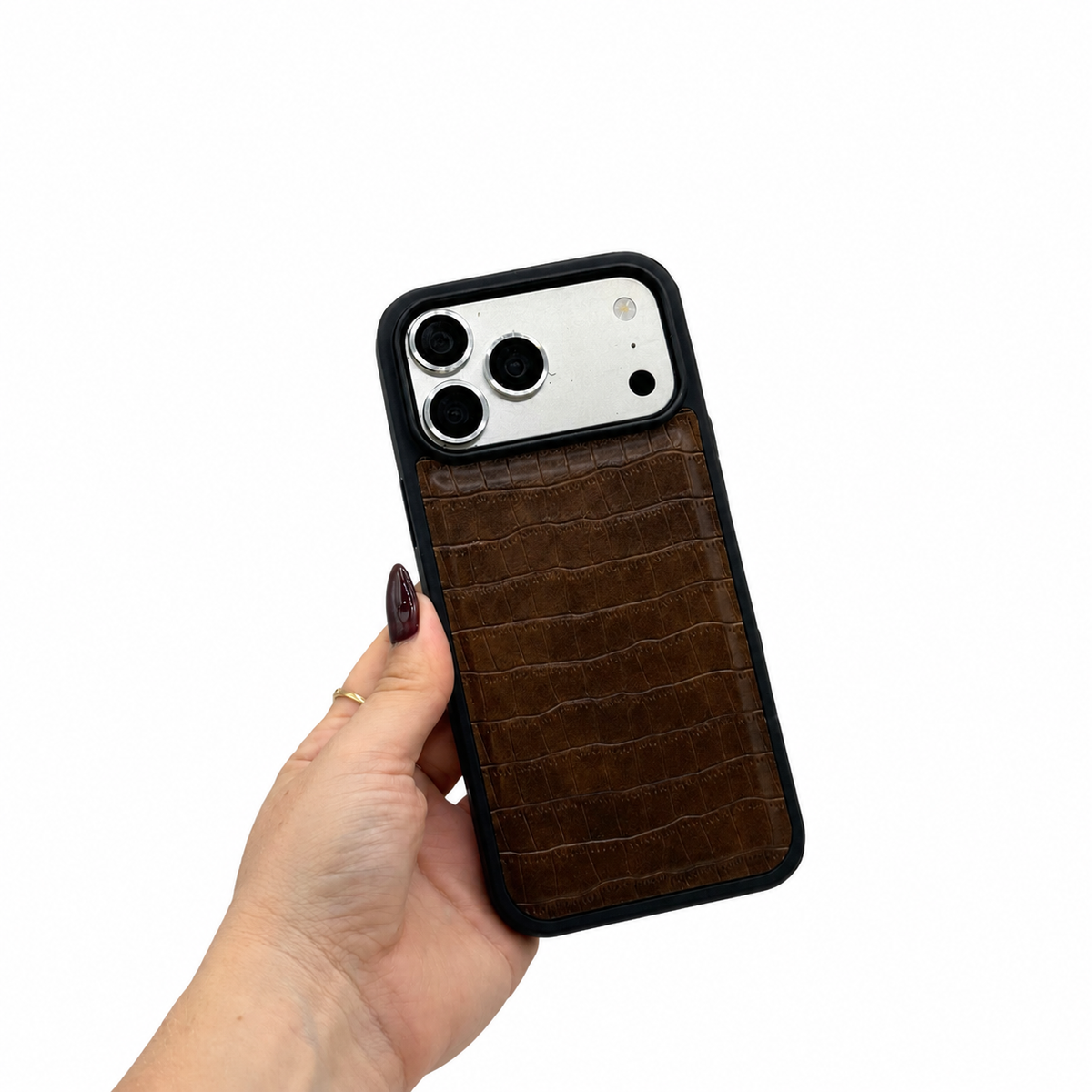 CASE IPHONE 17 PRO MAX COCODRILO CAFE