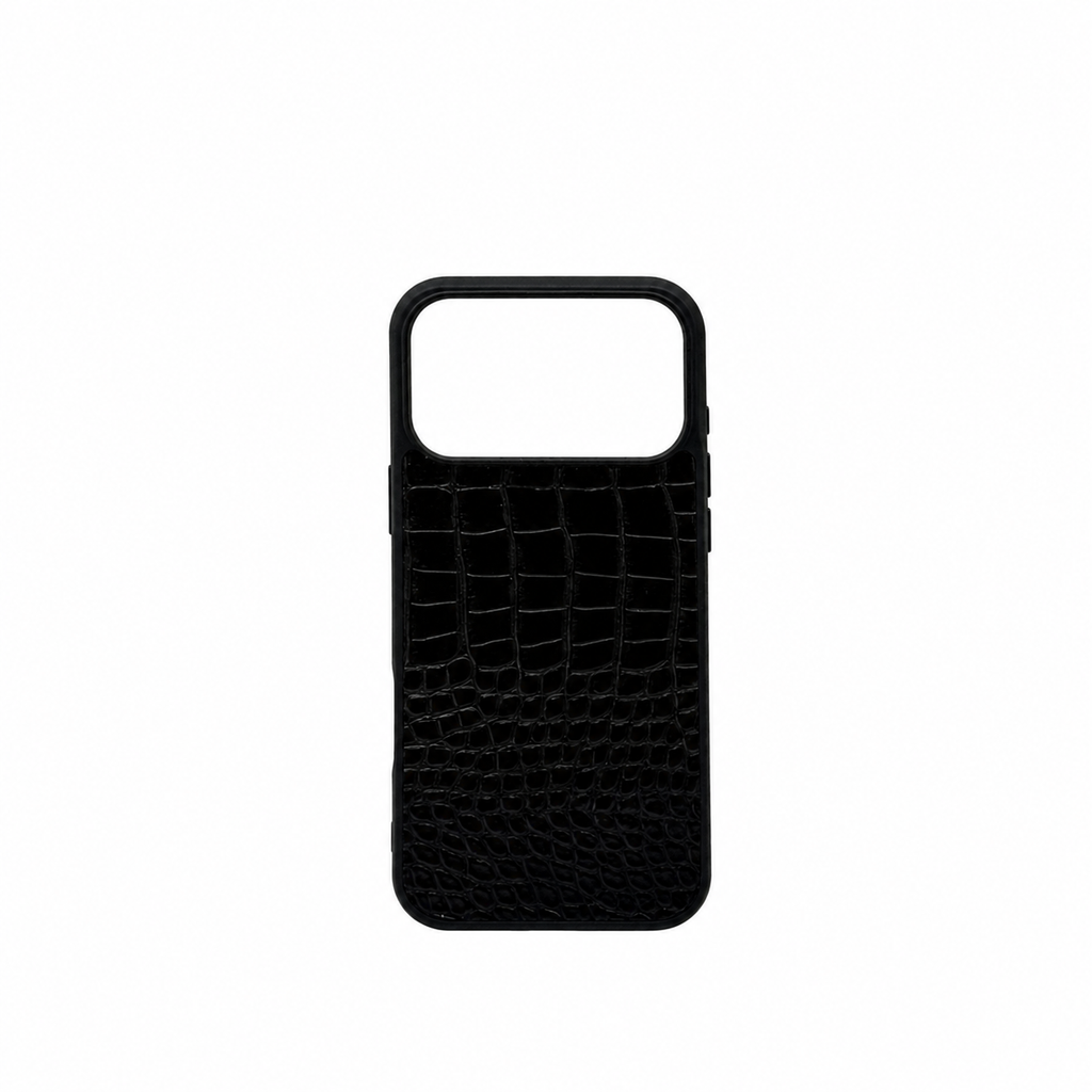CASE IPHONE 17 PRO MAX COCODRILO NEGRO