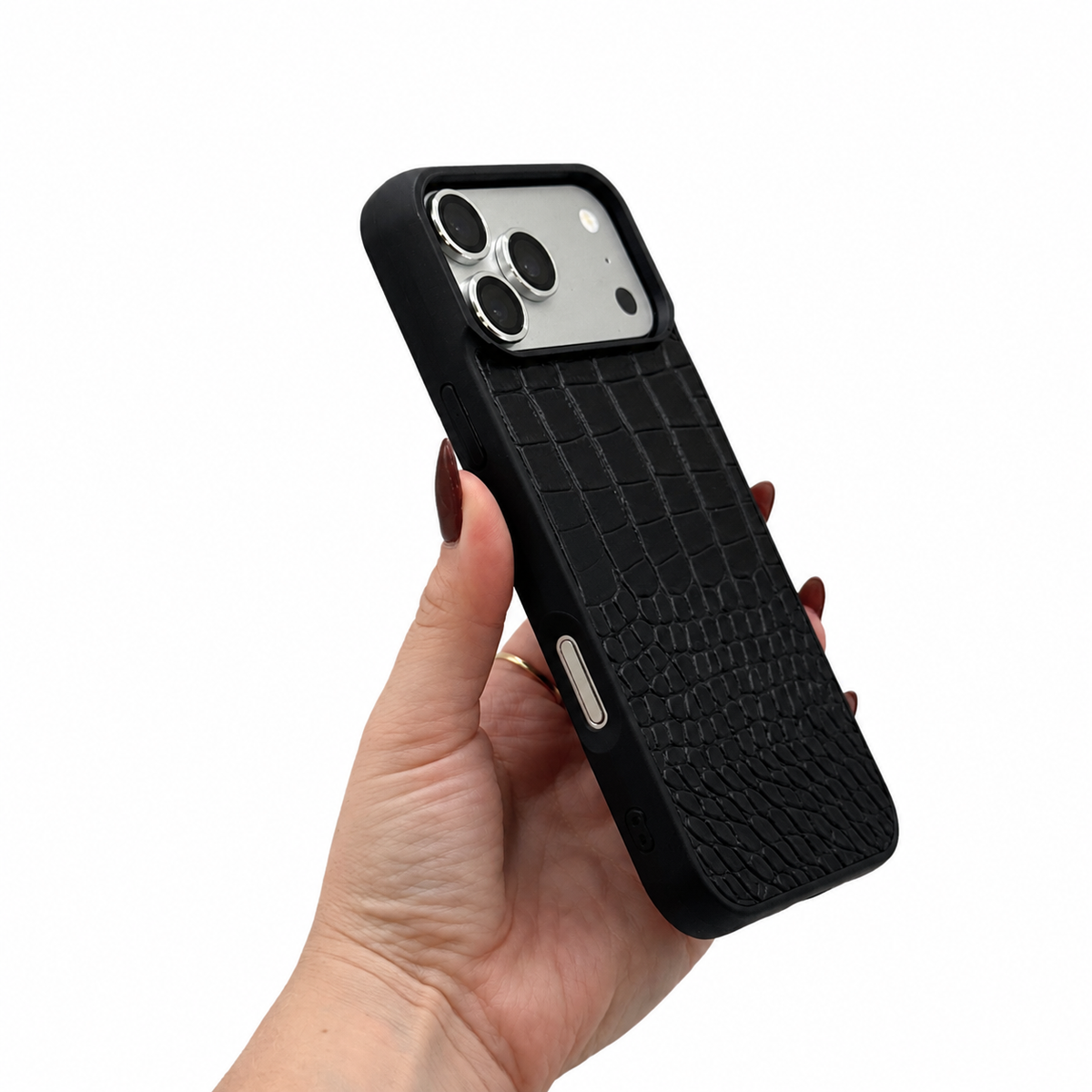 CASE IPHONE 17 PRO COCODRILO NEGRO