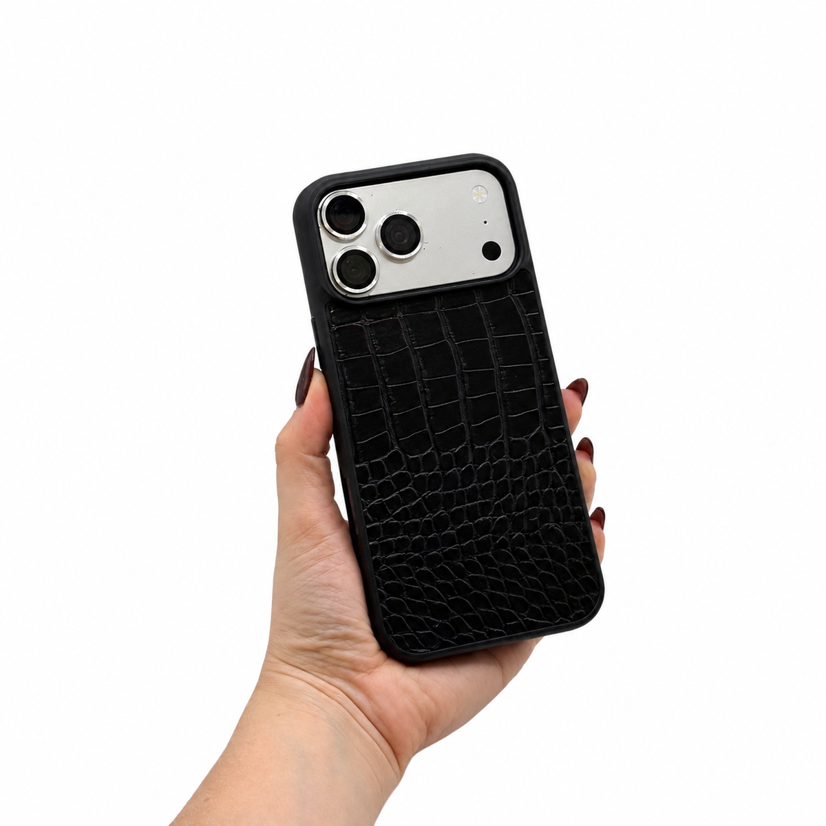 CASE IPHONE 17 PRO COCODRILO NEGRO