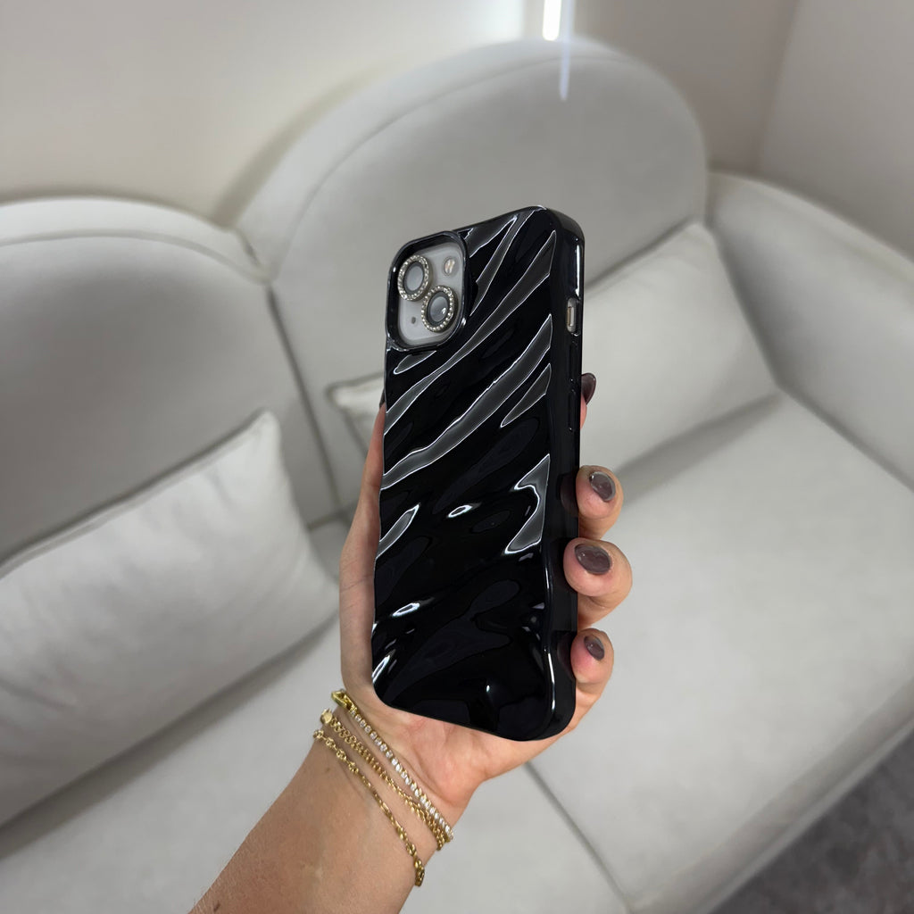 CASE IPHONE 15 WAVES NEGRO