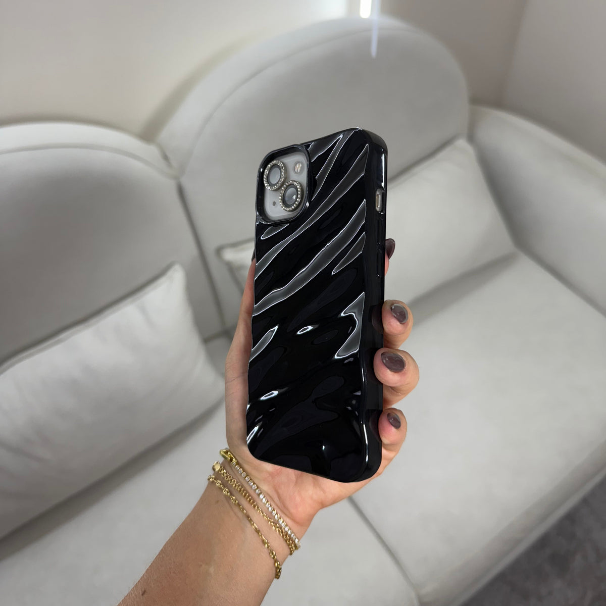 CASE IPHONE 14 PLUS WAVES NEGRO