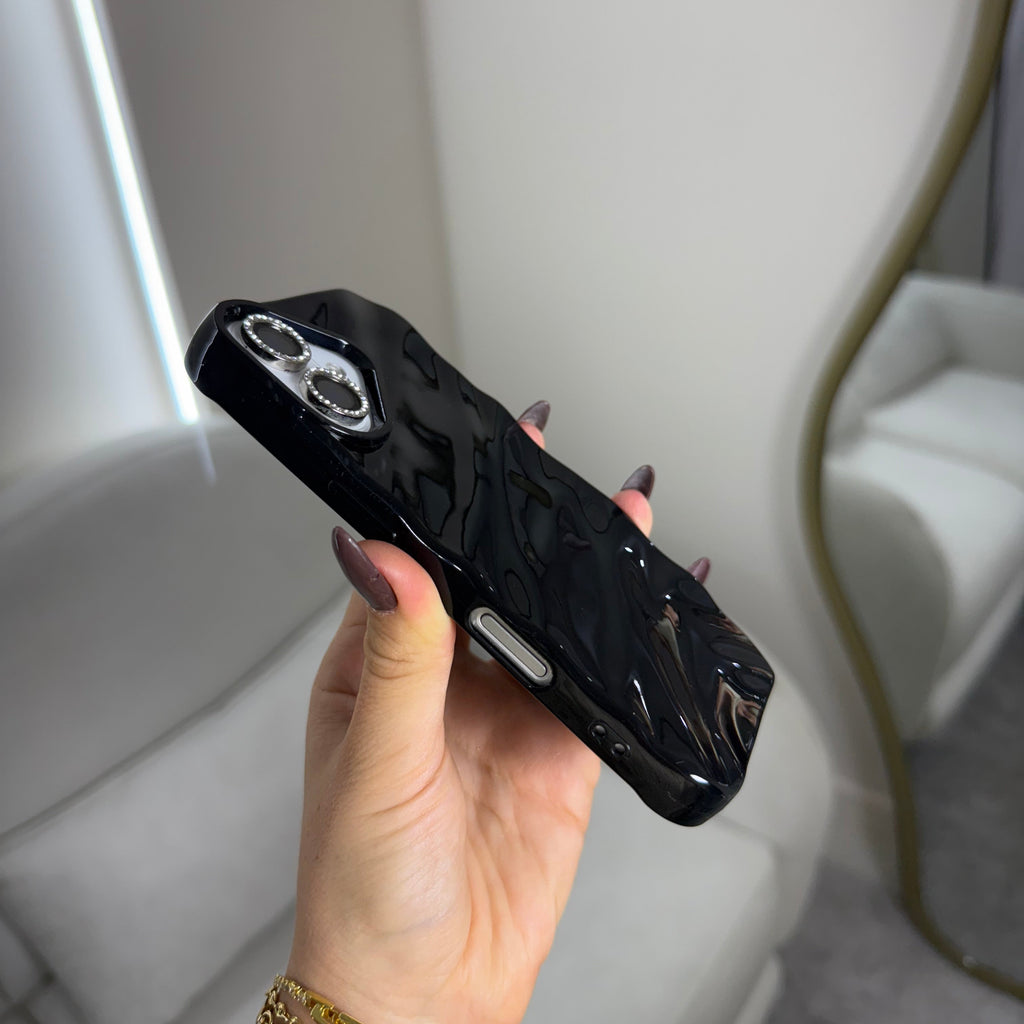 CASE IPHONE 16 PLUS WAVES NEGRO