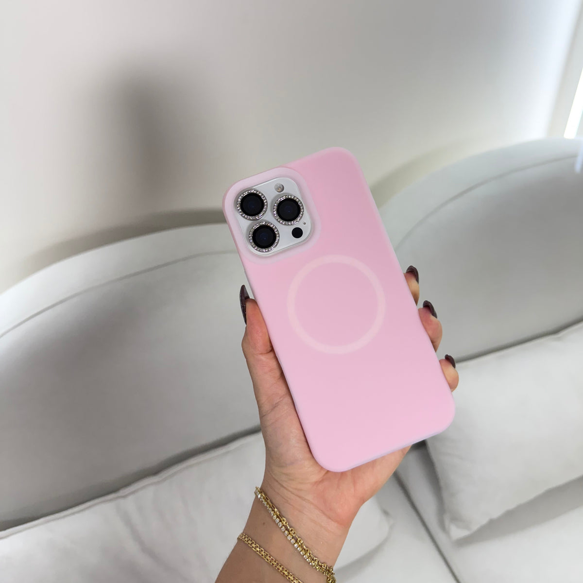 CASE IPHONE 16 PRO MAGIC PASTEL ROSADO