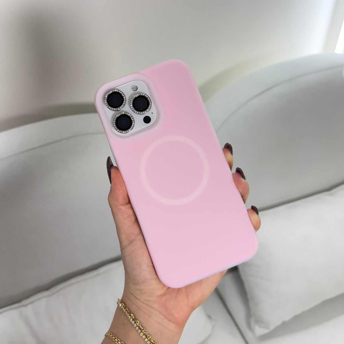 CASE IPHONE 13 PRO MAGIC PASTEL ROSADO