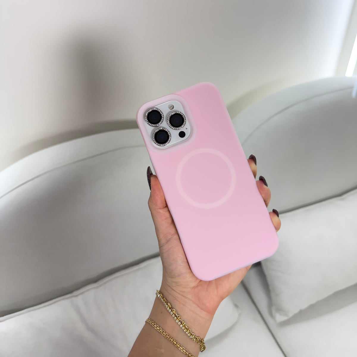CASE IPHONE 15 PRO MAGIC PASTEL ROSADO