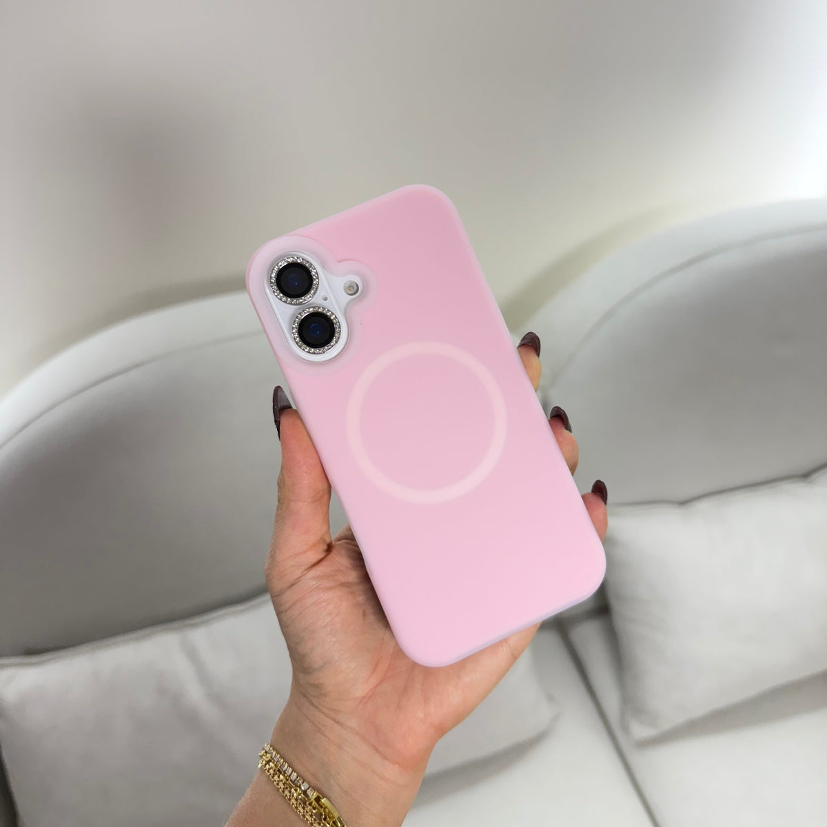 CASE IPHONE 16 MAGIC PASTEL ROSADO