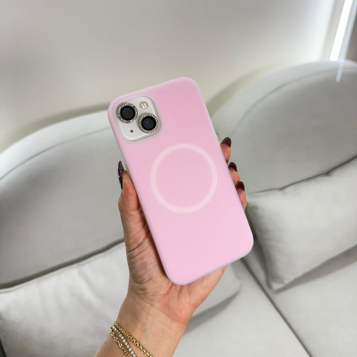 CASE IPHONE 15 MAGIC PASTEL ROSADO