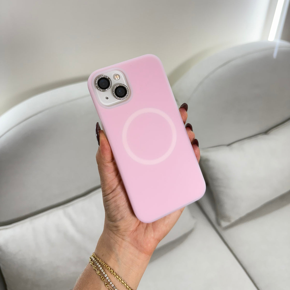 CASE IPHONE 13-14 MAGIC PASTEL ROSADO