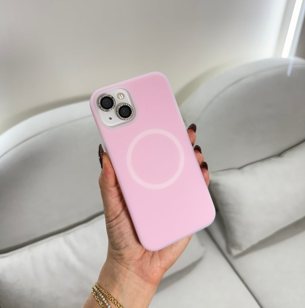 CASE IPHONE 14 PLUS PASTEL MAGIC ROSADO