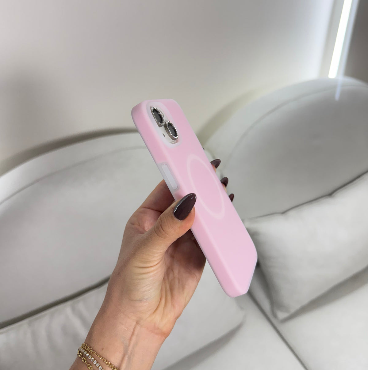 CASE IPHONE 15 MAGIC PASTEL ROSADO