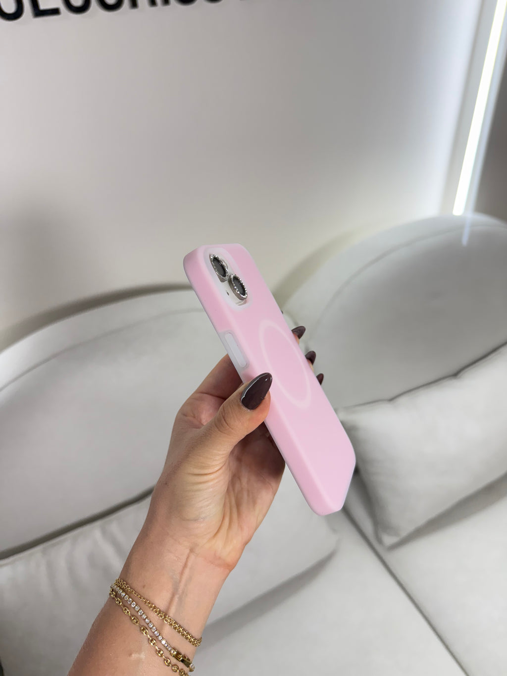 CASE IPHONE 14 PLUS PASTEL MAGIC ROSADO