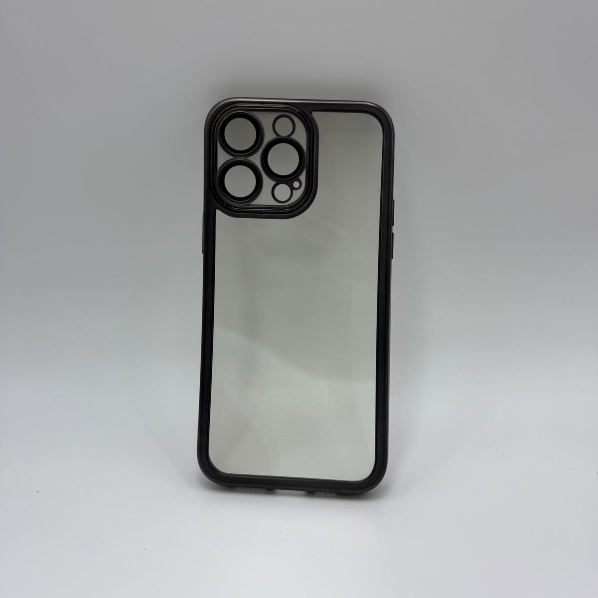 CASE IPHONE 13 PRO BORDE METALIZADO NEGRO