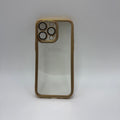 CASE IPHONE 13 PRO BORDE METALIZADO DORADO