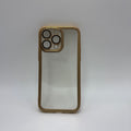CASE IPHONE 14 PRO BORDE METALIZADO DORADO