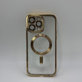 CASE IPHONE 13 PRO MAX BORDE METALIZADO MAGSAFE DORADO