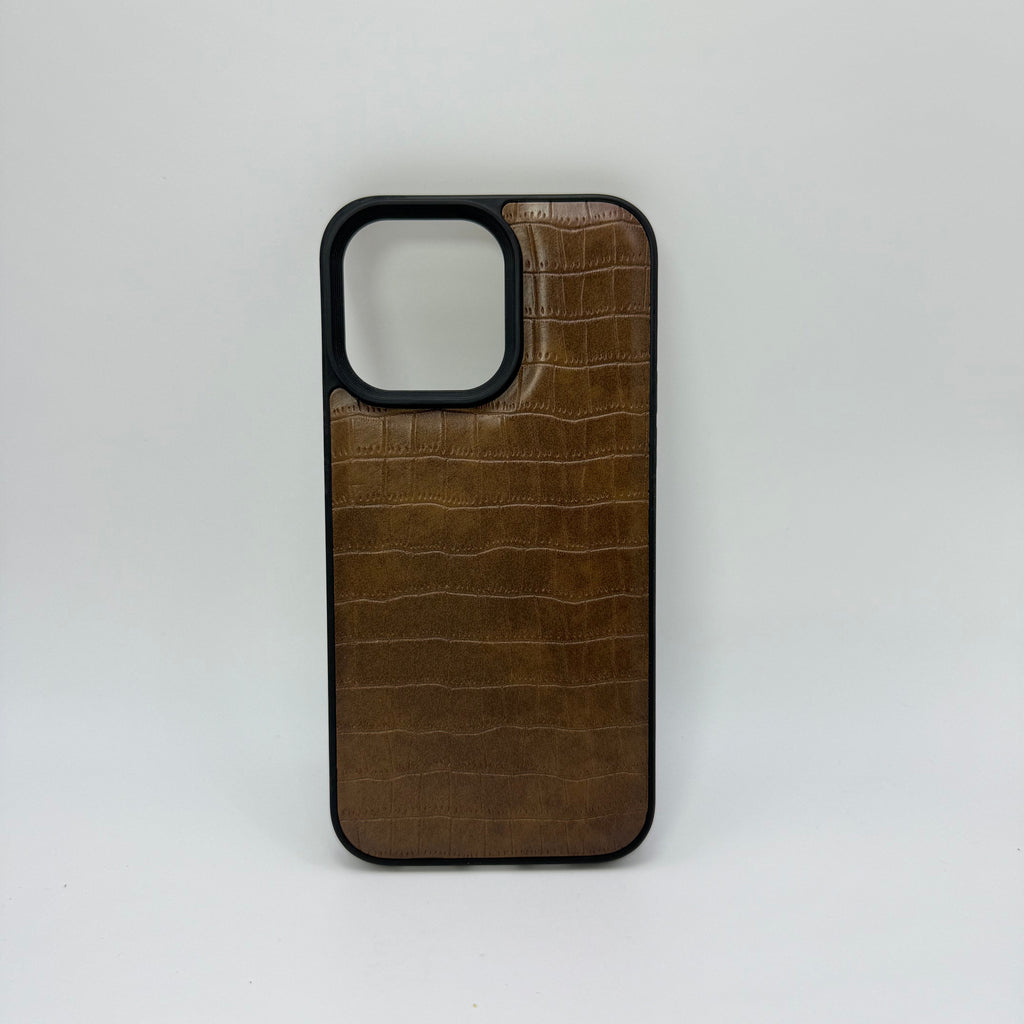 CASE IPHONE 15 PRO COCODRILO CAFÉ