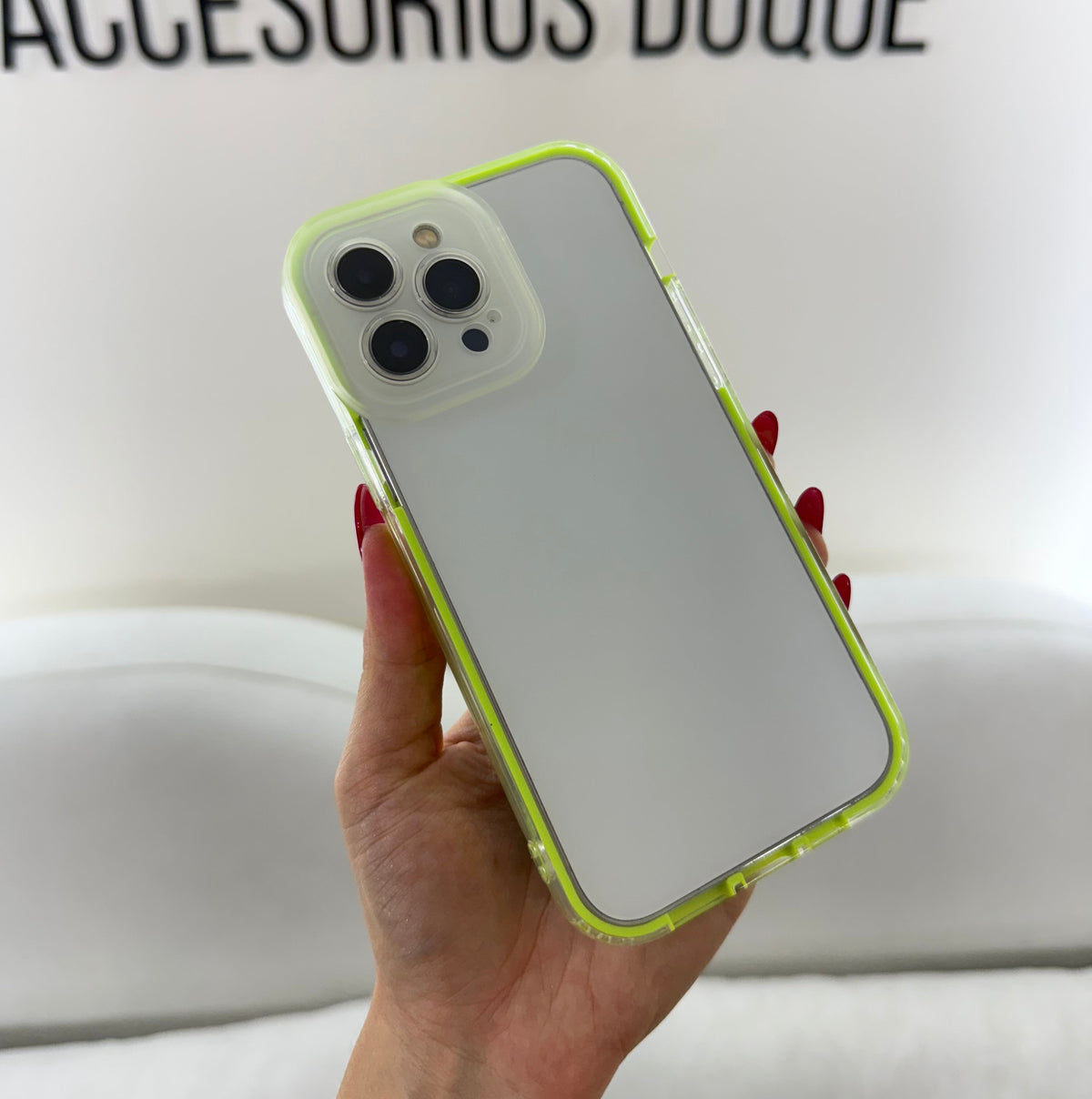 CASE IPHONE 12 PRO MAX 360 VERDE FOSFORESCENTE