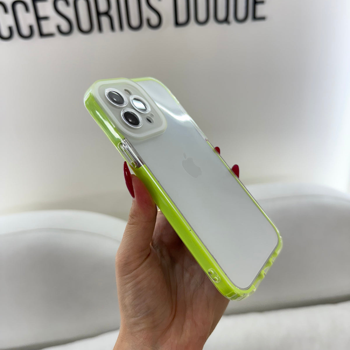 CASE IPHONE 12 PRO MAX 360 VERDE FOSFORESCENTE