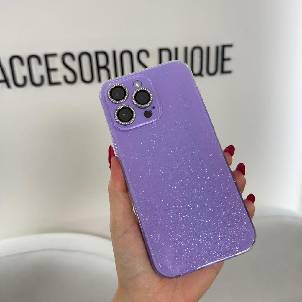 CASE IPHONE 11 PRO MAX DESTELLOS LILA
