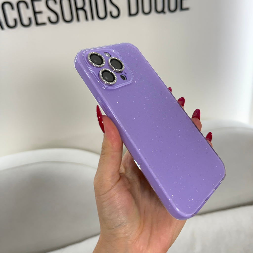 CASE IPHONE 11 PRO MAX DESTELLOS LILA