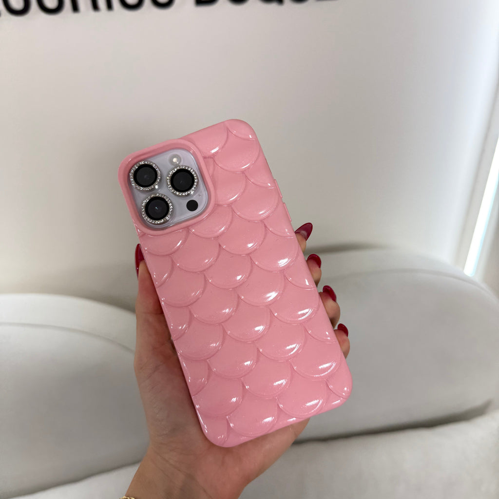 CASE IPHONE 12 PRO MAX ESCAMAS ROSADO
