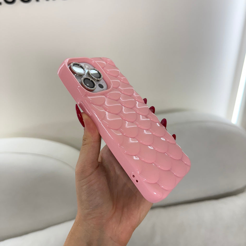 CASE IPHONE 14 PRO ESCAMAS ROSADA