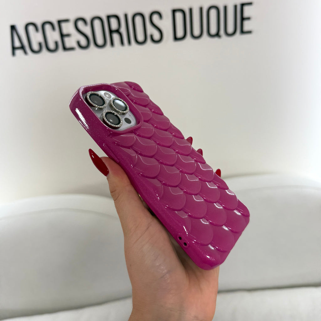 CASE IPHONE 12 PRO MAX ESCAMAS VINOTINTO