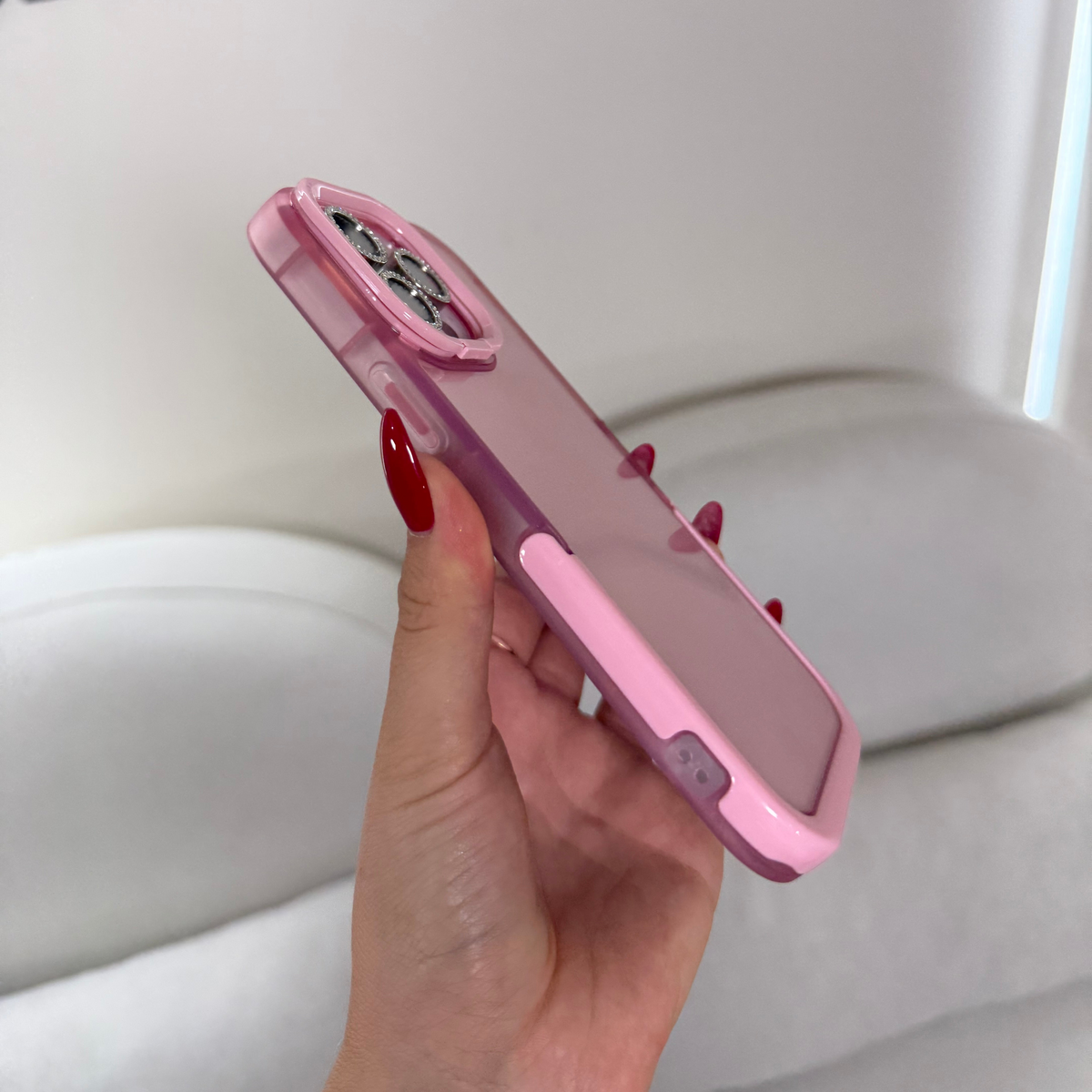 CASE IPHONE 14 PRO SOPORTE ROSADO
