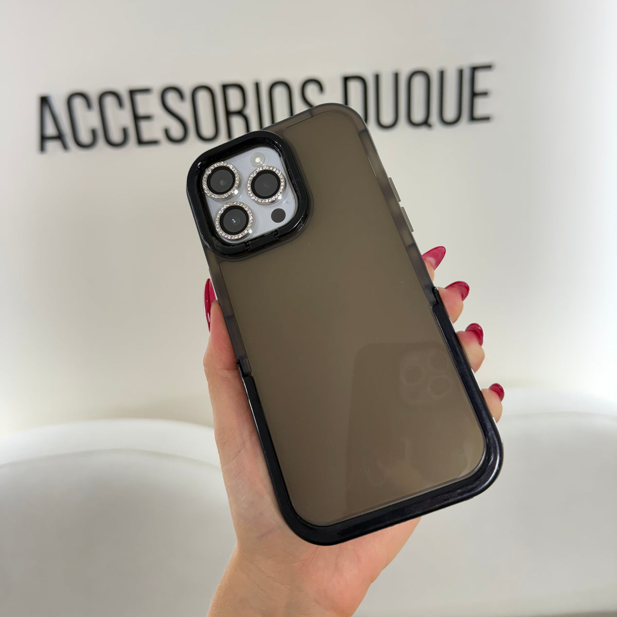 CASE IPHONE 14 PRO SOPORTE NEGRO