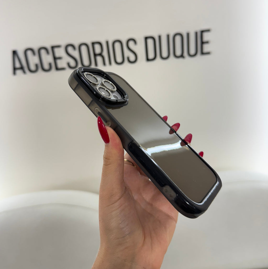 CASE IPHONE 14 PRO MAX SOPORTE NEGRO