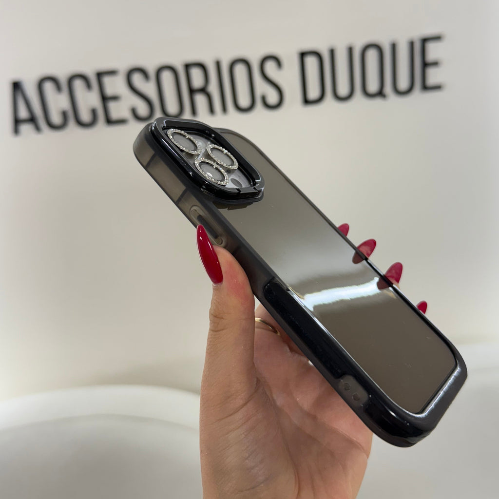 CASE IPHONE 13 PRO MAX SOPORTE NEGRO