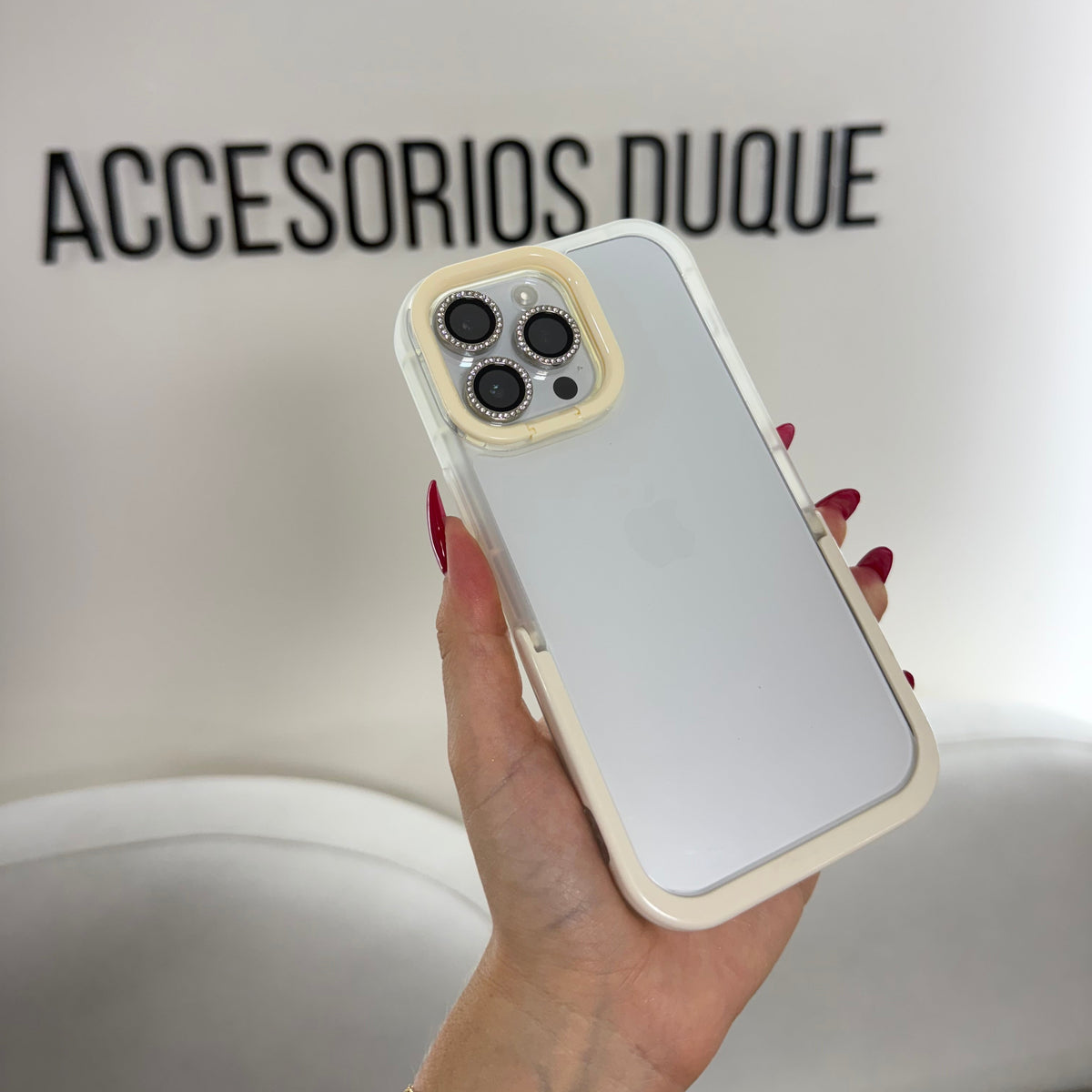 CASE IPHONE 11 PRO MAX SOPORTE BEIGE