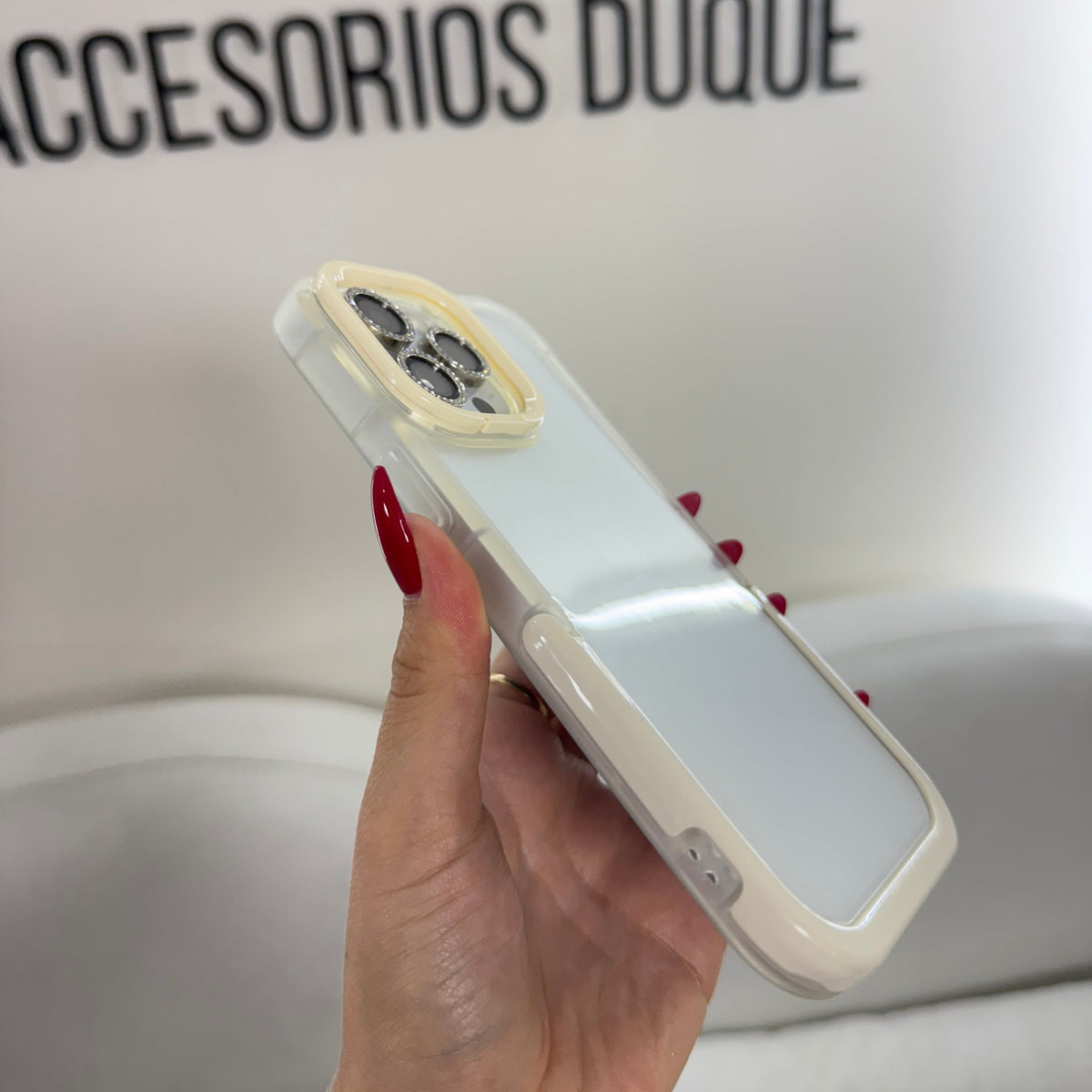 CASE IPHONE 11 PRO MAX SOPORTE BEIGE