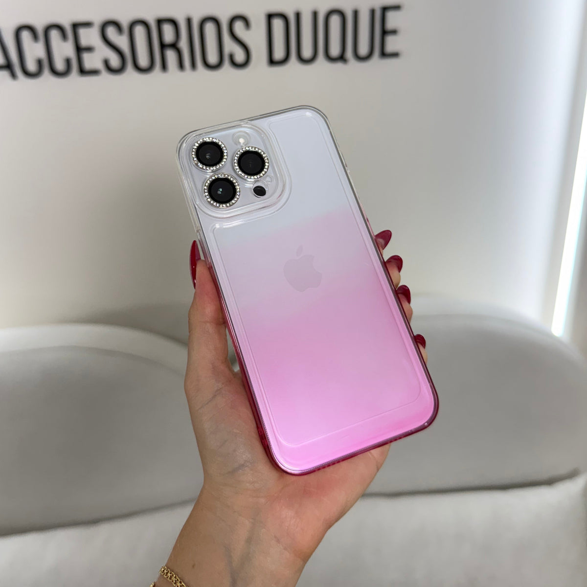 CASE IPHONE 12 PRO MAX DEGRADE ROSADO