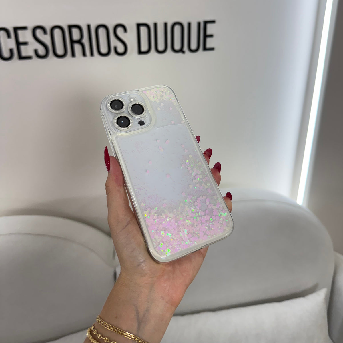 CASE IPHONE 14 PRO MAX PECERA ROSADA