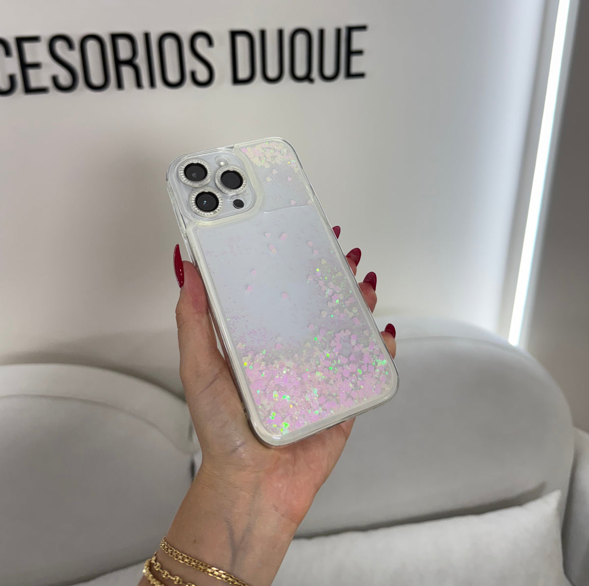 CASE IPHONE 14 PRO PECERA ROSADA