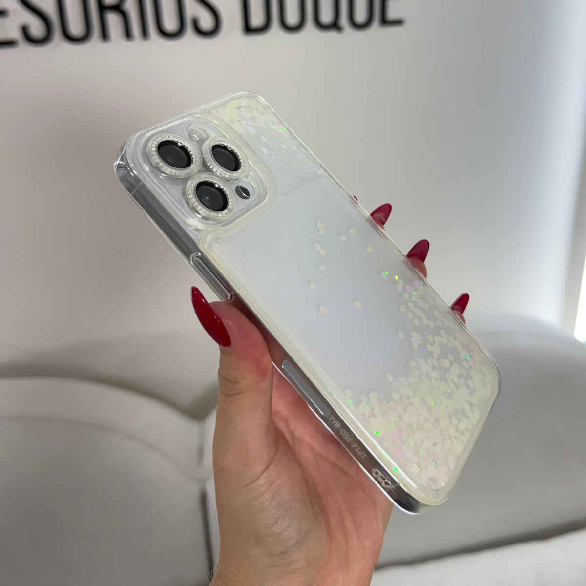 CASE IPHONE 14 PRO MAX PECERA ROSADA