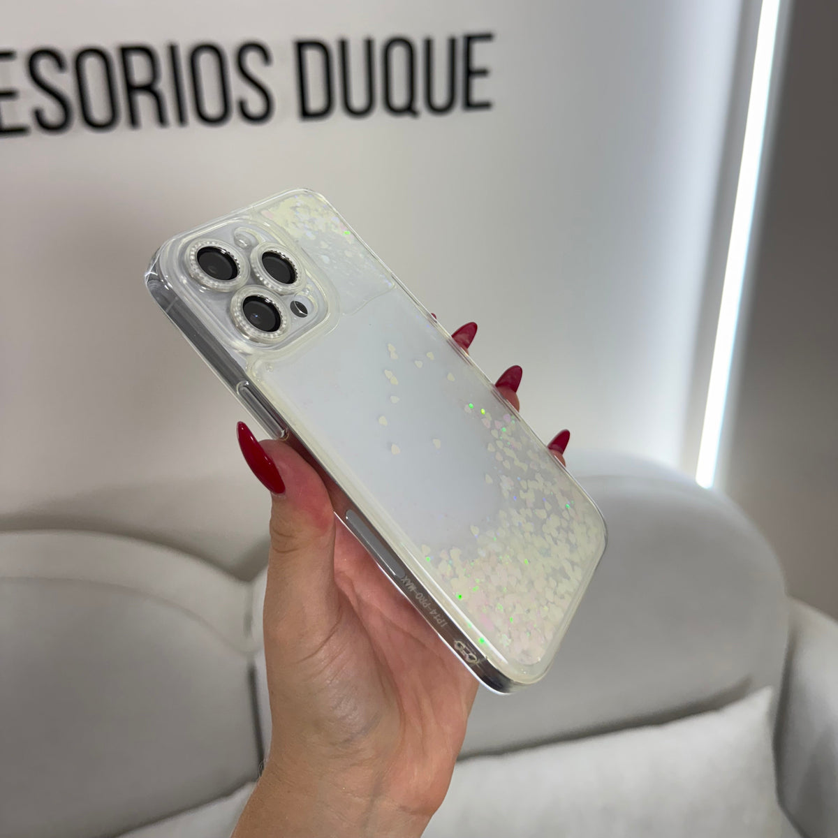 CASE IPHONE 14 PRO PECERA ROSADA