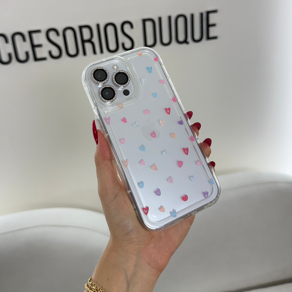 CASE IPHONE 13 PRO MAX CORAZONES