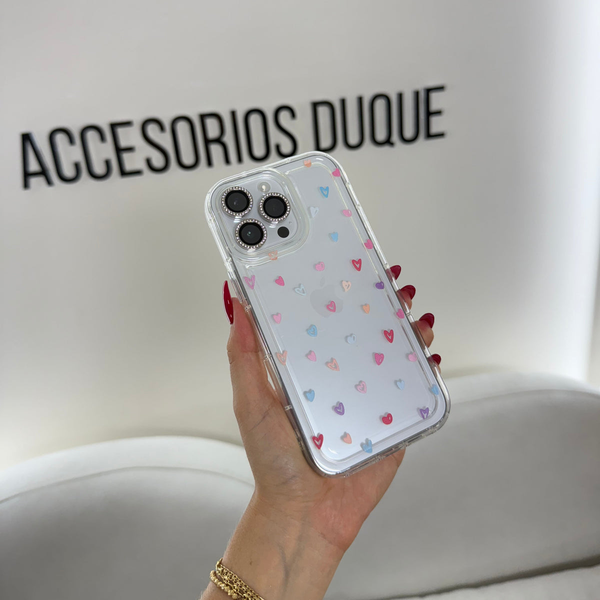 CASE IPHONE 14 PRO CORAZONES
